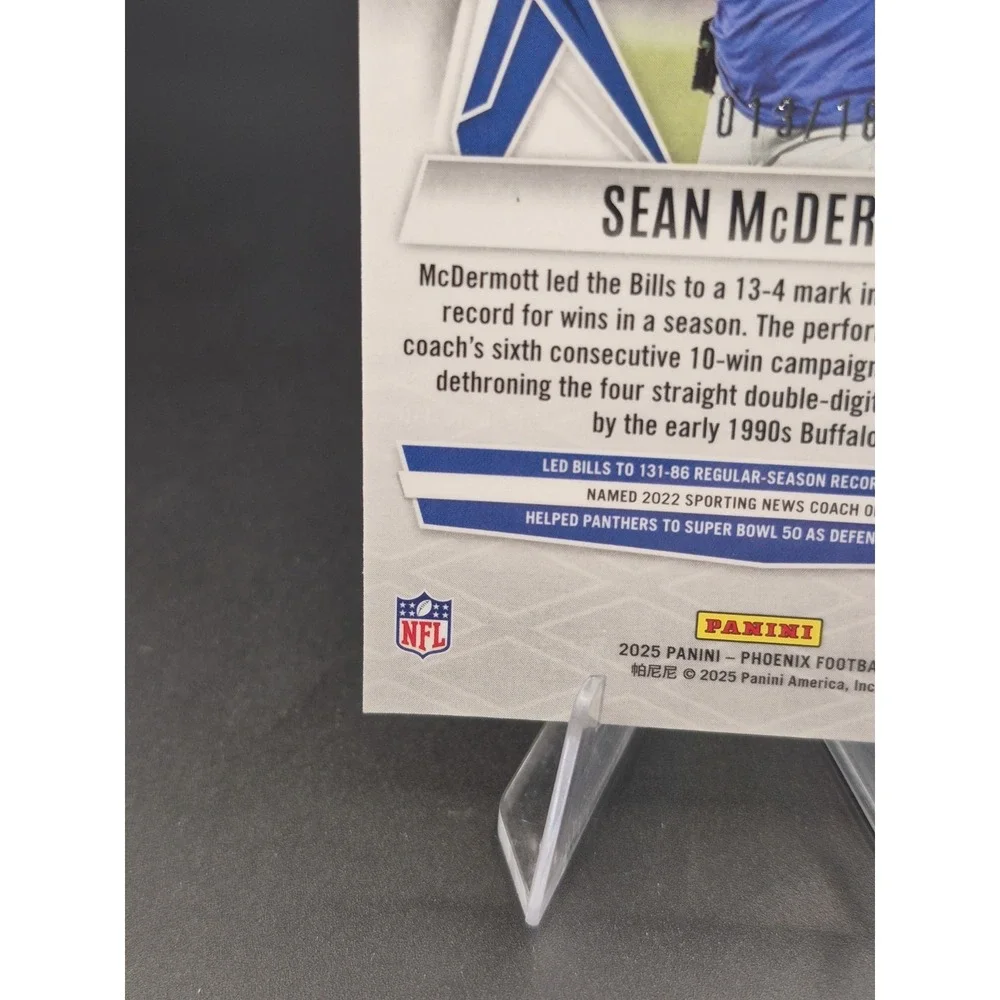2025 Panini Phoenix Sean McDermott #42 Orange Pandora /189 Buffalo Bills
